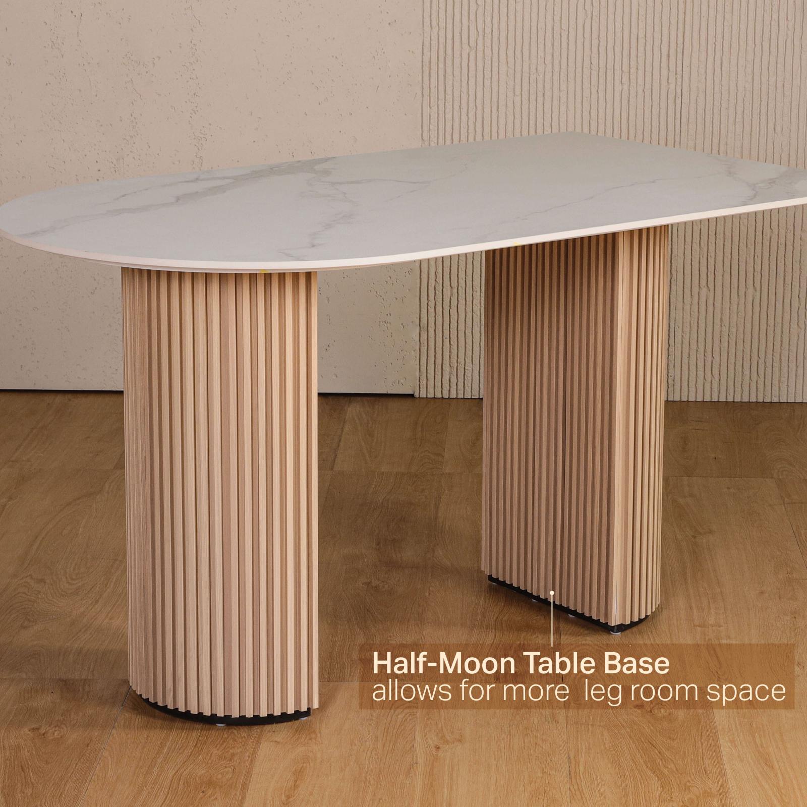 Half moon pedestal table 2025